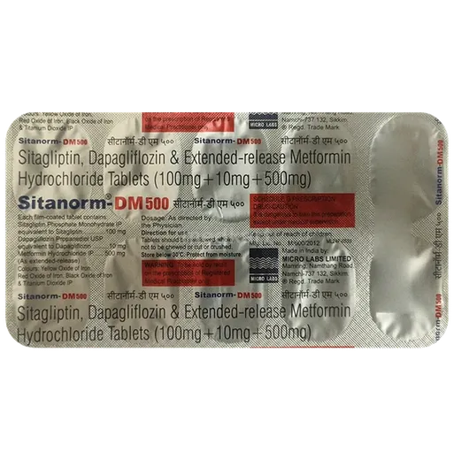 sitanorm dm 500 tablet 10's